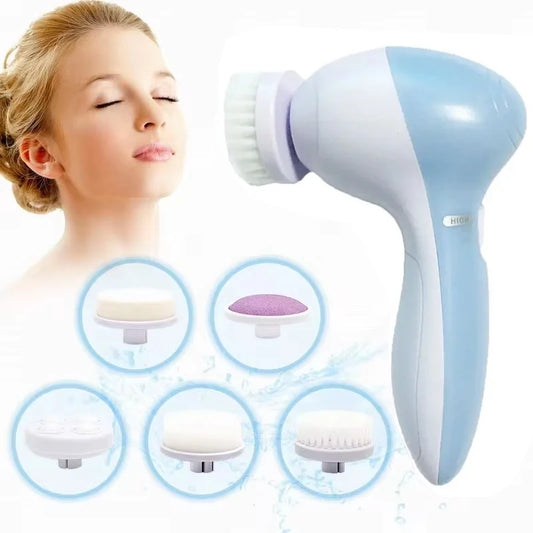 Advanced 5-in-1 Electric Facial Cleanser – Sonic Deep Cleaning, Exfoliation & Blackhead Extractor System™