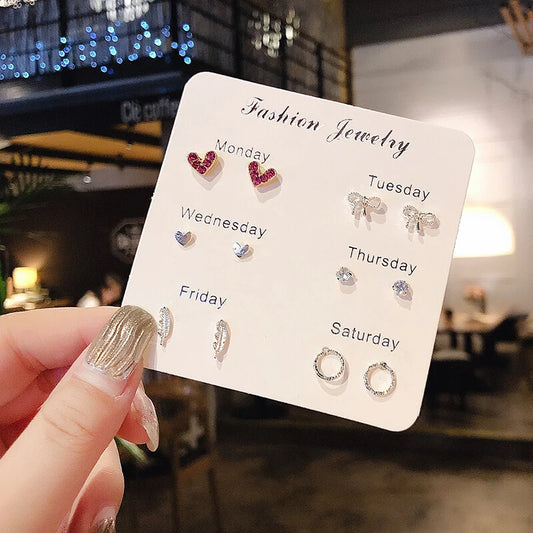 S925 Silver Mini Stud Earrings Set – Elegant, Simple & Cute Jewelry for Women & Girls™