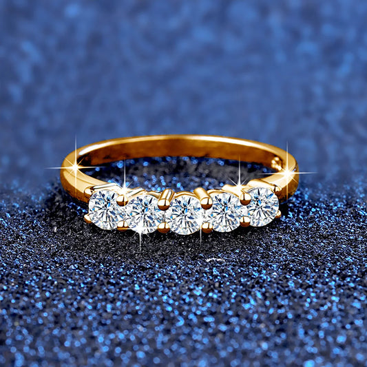 18K Solid Gold Moissanite Ring – Certified AU 750 Luxury Wedding Jewelry™