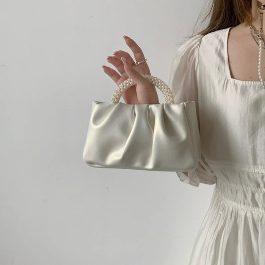 Luxury Pearl Handle Clutch – Elegant Small Shoulder Bag for Women™