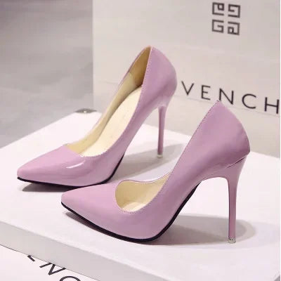 Elegant Patent Leather Pointed Toe High Heels – Sexy Stiletto Pumps for Women™