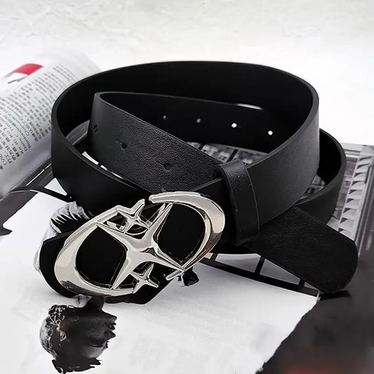 Oval Cross Metal Buckle Belt – Stylish, Durable & Unisex™