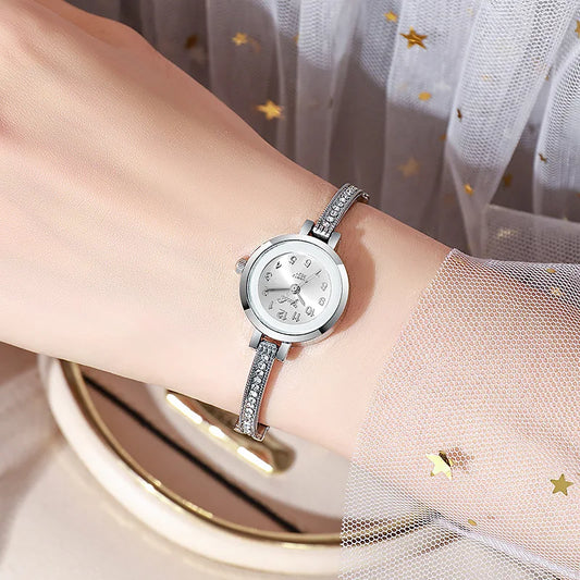 Women's Elegant Arabic Numeral Quartz Watch – Steel Band with Mini Sub-Dials™