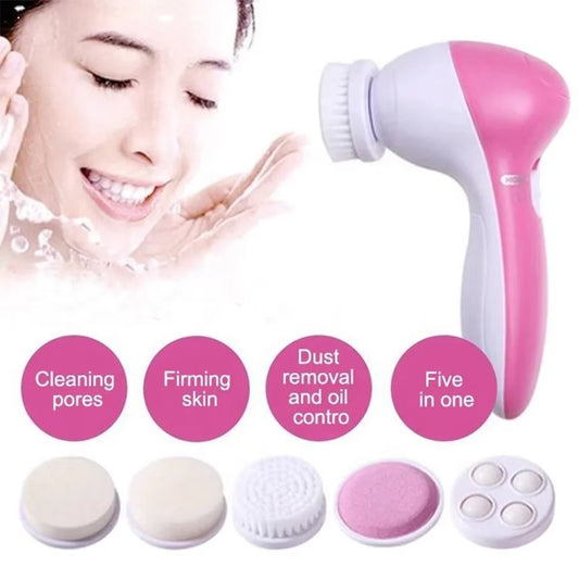 Advanced 5-in-1 Electric Facial Cleanser – Sonic Deep Cleaning, Exfoliation & Blackhead Extractor System™