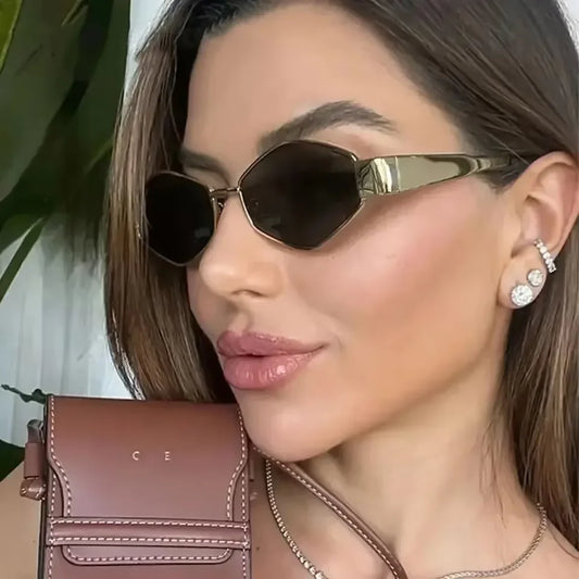 Luxury Hexagon Vintage Sunglasses – Unique Polygon Frame Eyewear™