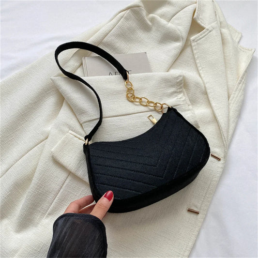 Retro Felt Underarm Shoulder Bag – Stylish & Casual Crossbody Purse™