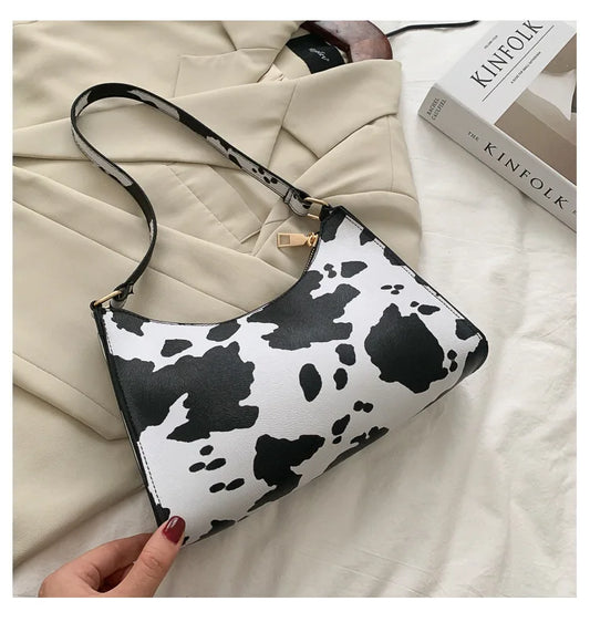 Luxury Zebra Print PU Leather Shoulder Bag – Trendy Underarm Tote™
