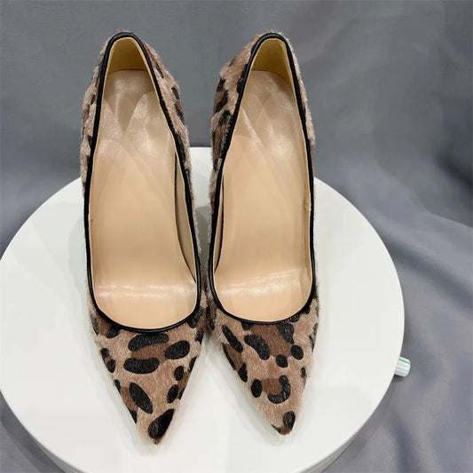 Suede Leopard Print Gradient High Heels – Elegant Party Shoes™