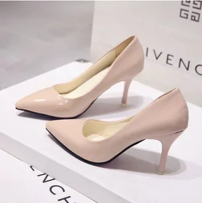 Elegant Patent Leather Pointed Toe High Heels – Sexy Stiletto Pumps for Women™