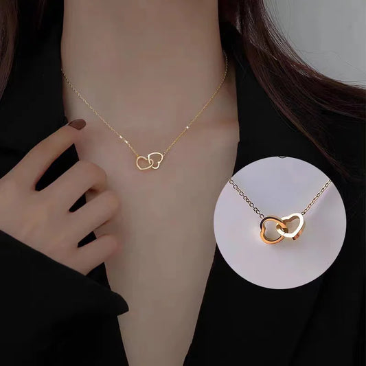Personalized Heart Name Necklace with Rotating Rose Box – Elegant Gift for Her™