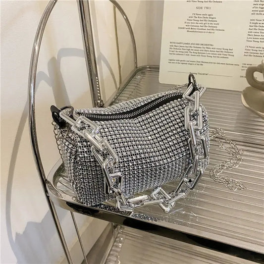 Luxury Rhinestone Bucket Bag – Glitter Mini Crossbody Purse™