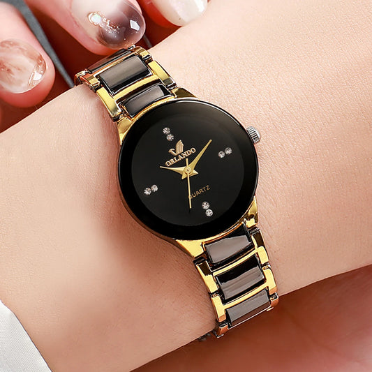 Luxury Rhinestone Women's Watch – Stainless Steel Band & Quartz Movement™