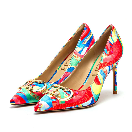 CHCH Women's Pointed Toe High Heels – 9CM Stiletto with Metal Buckle™