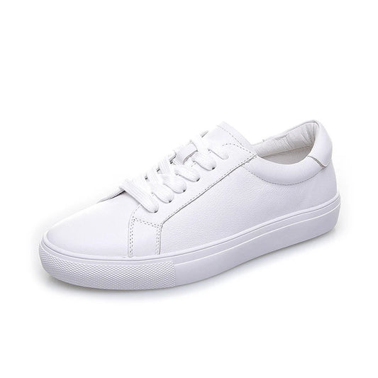 CXJYWMJL Women's Genuine Leather Skate Sneakers – Casual Cowhide Vulcanized Shoes™