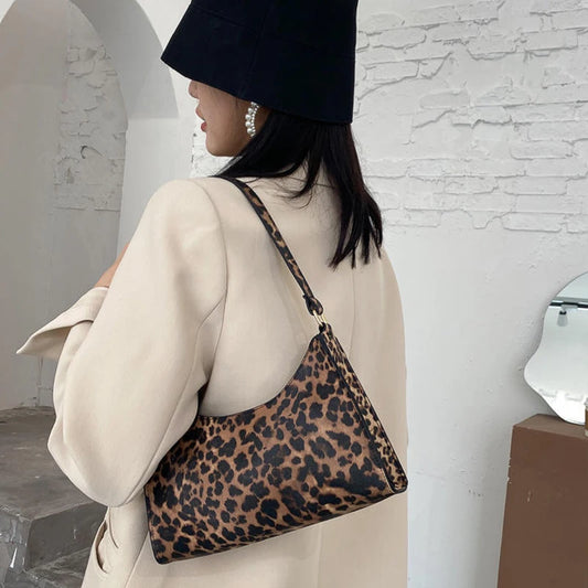 Luxury Zebra Print PU Leather Shoulder Bag – Trendy Underarm Tote™