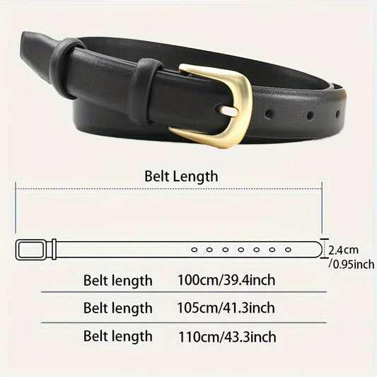 Women's Classic Black Fashion Belt – Stylish & Versatile Accessory™