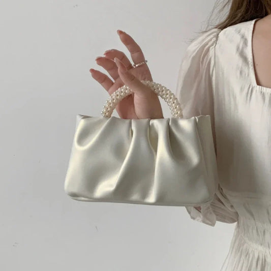 Luxury Pearl Handle Clutch – Elegant Small Shoulder Bag for Women™