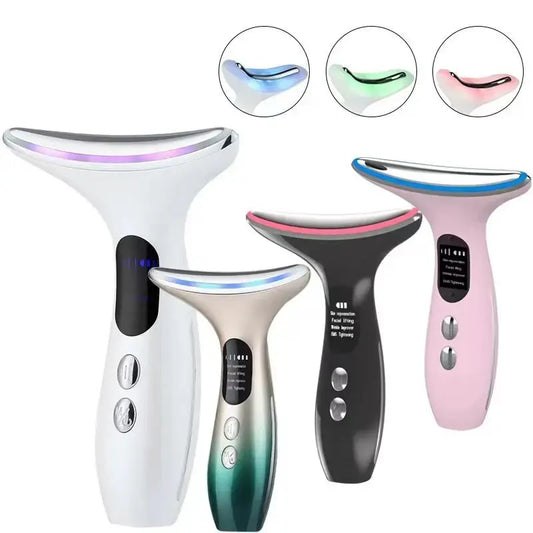 EMS LED Face Lifting & Neck Firming Device – Anti-Wrinkle Skin Tightening Massager for Women™